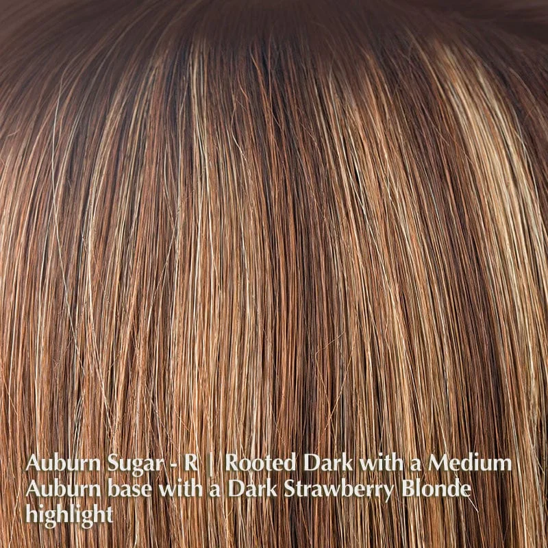 Auburn Sugar-R | Rooted Dark with a Medium-Auburn base with a Dark Strawberry Blonde highlight