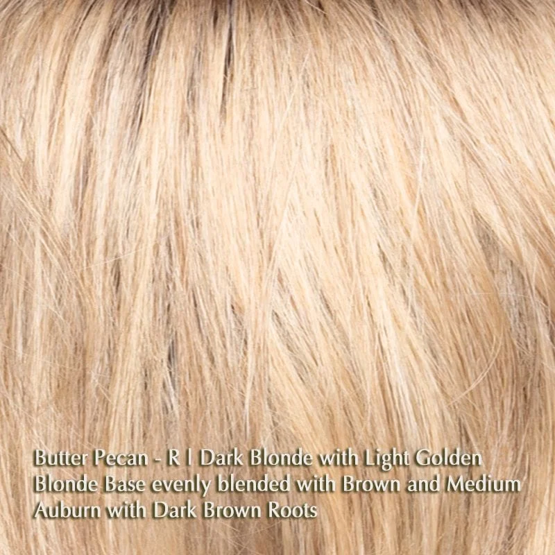 Butter Pecan-R | Dark Blonde with Light Golden Blonde Base evenly blended with Brown and Medium Auburn with Dark Brown Roots