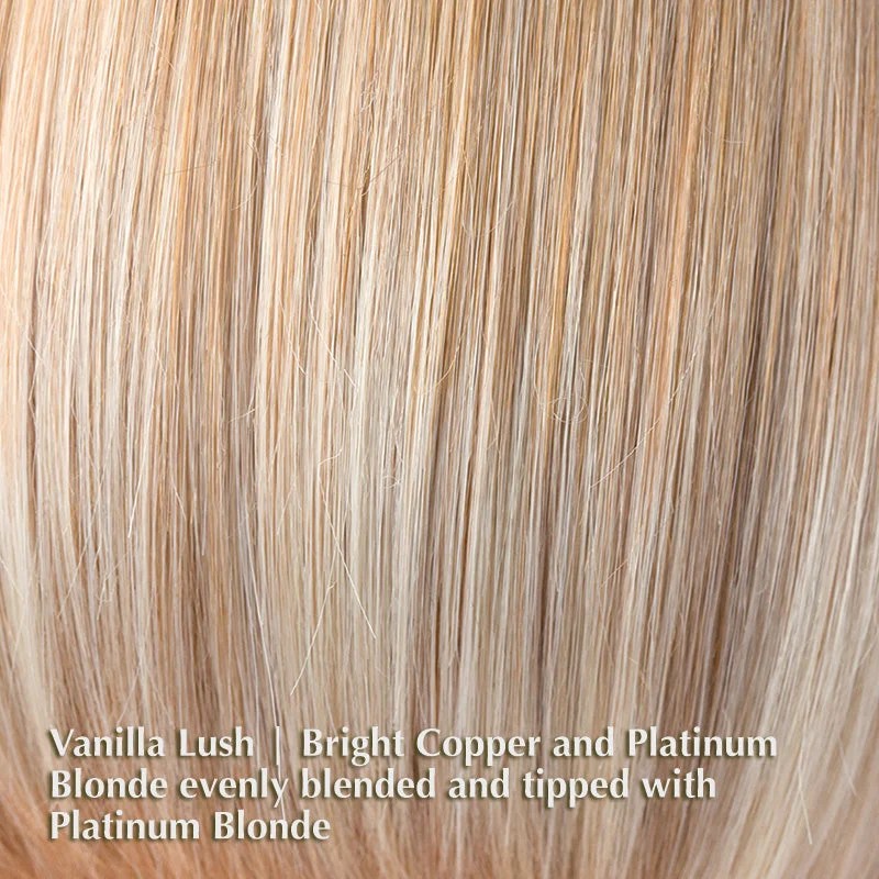 Vanilla Lush | Bright Copper and Platinum Blonde evenly blended and tipped with Platinum Blonde