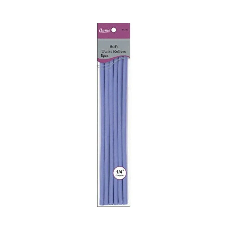 ANNIE Soft Twist Rollers 6pcs 1/4" [XL] [LAVENDER] #01213