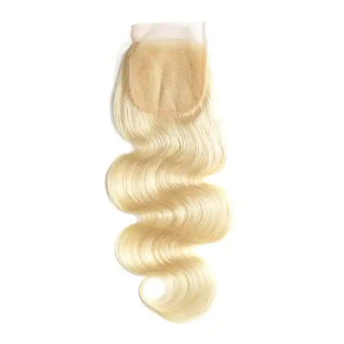 Raw top quality Blonde 613 body wave lace closure HD and transparent lace in #613 4x4/5x5/6x6