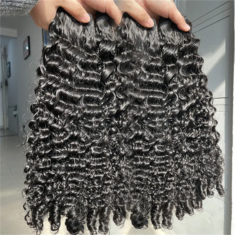 Curly Hair Human Hair 3 Bundles Burmese Pix Curls Bundles Raw Virgin Hair Weave Bundle For Women