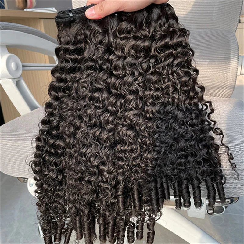 Curly Hair Human Hair 4 Bundles Burmese Curls Bundles 100% Virgin Human Hair