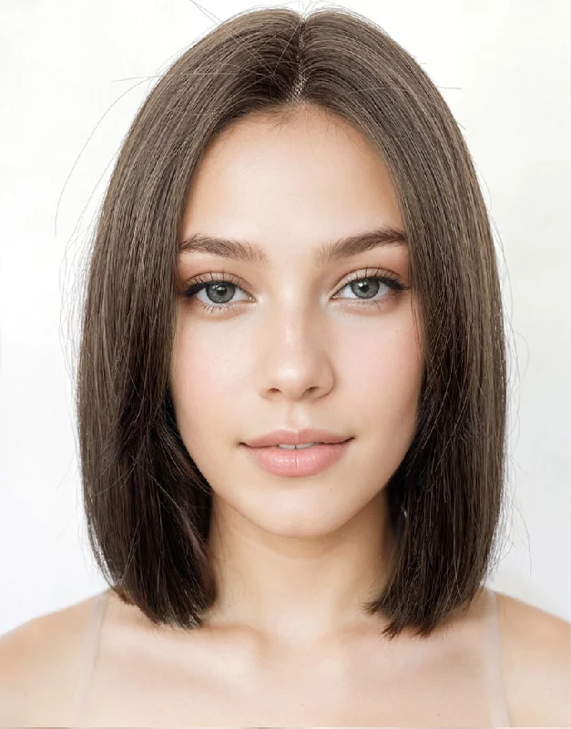 Custom Made Brunette Color 13x6 Lace Frontal 5.5x5.5 Lace Bob Wig Human Hair