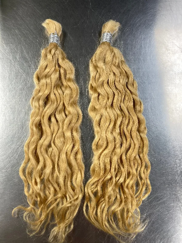 100% Cuticle Aligned Curly Braiding Human Hair Bulk No Weft For Braiding