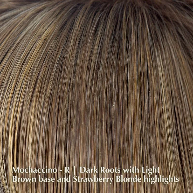 Mochaccino-R | Dark Roots with Light Brown base and Strawberry Blonde highlights