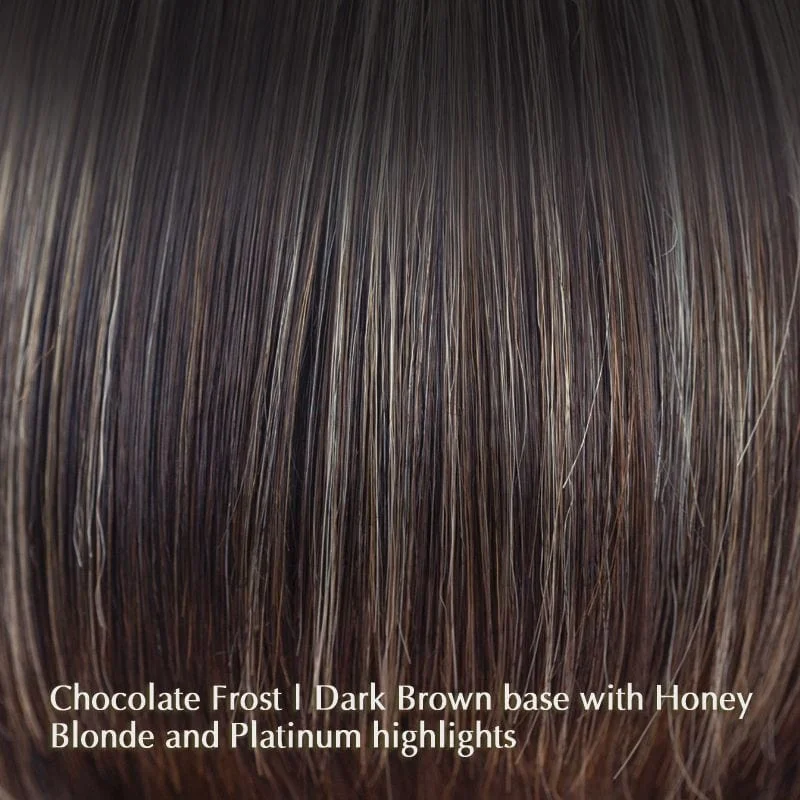 Chocolate Frost-R | Rooted Dark with a Dark Brown Base with Honey Blonde and Platinum highlights