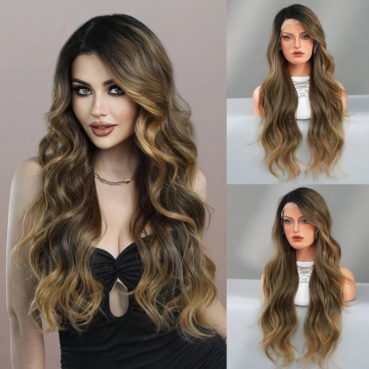 Enchanted Elegance: Long Wavy Synthetic Wig