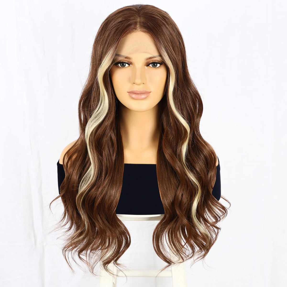 Highlighted Durable Synthetic Wig