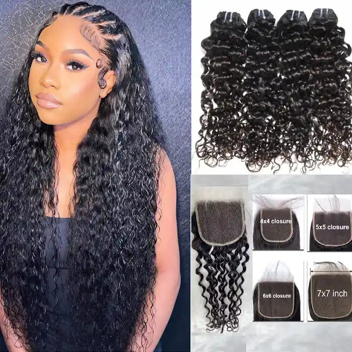 Italian Curly Raw Hair Wholesale Bundle deal for sale 3 or 4 Bundles with Closure