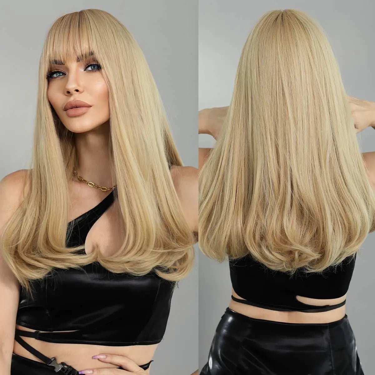 Long Wavy  Blonde Synthetic Wigs