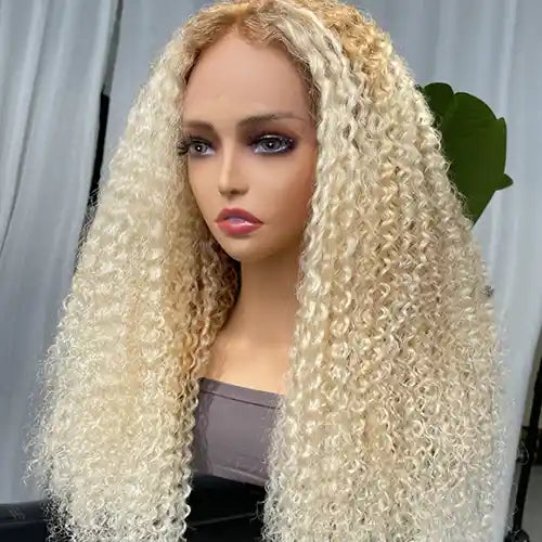 613 Colored Lace Wigs Blonde Loose Deep Wave Wig Lace Frontal Wig Closure Wig Pre-Plucked Human Hair Blonde Lace Wigs for Women