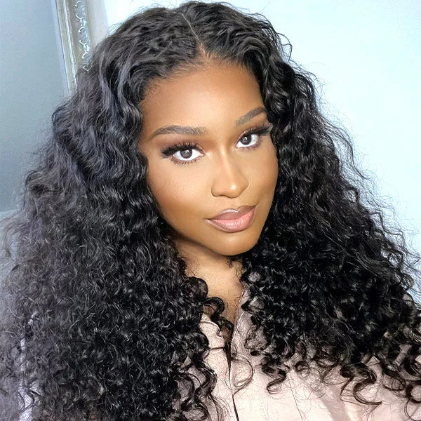 OQHAIR Loose Deep Wear & Go Wigs Loose Curly 4x6 Pre Cut HD Lace Closure Glueless Wigs On Sale