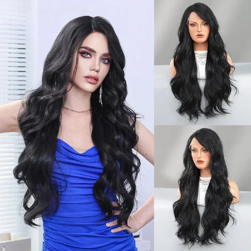 Lush Locks: Long Wavy Synthetic Wig