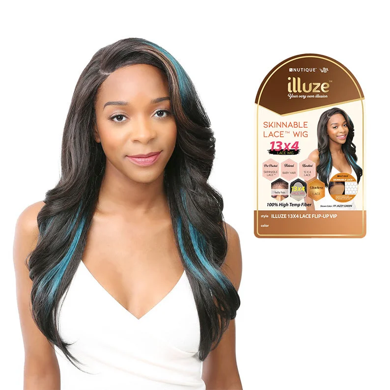 NUTIQUE Premium Synthetic Fiber Flip-Up Lace Front Wig - VIP