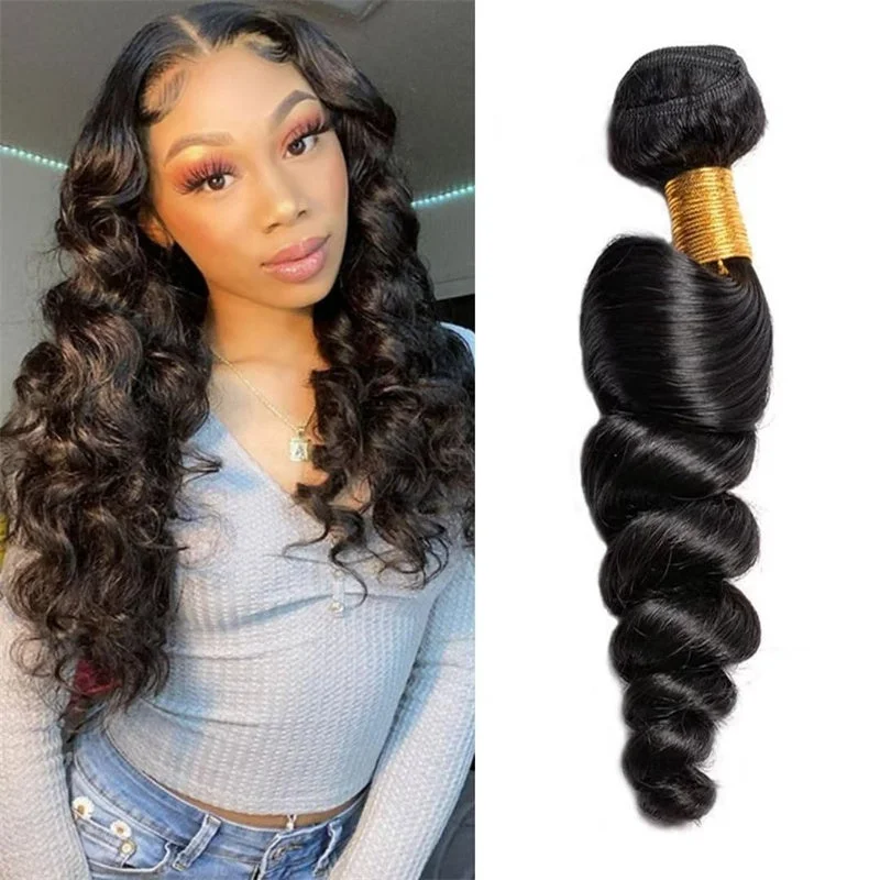 Peruvian Loose Wave Hair Extension 1 Bundle Natural Color