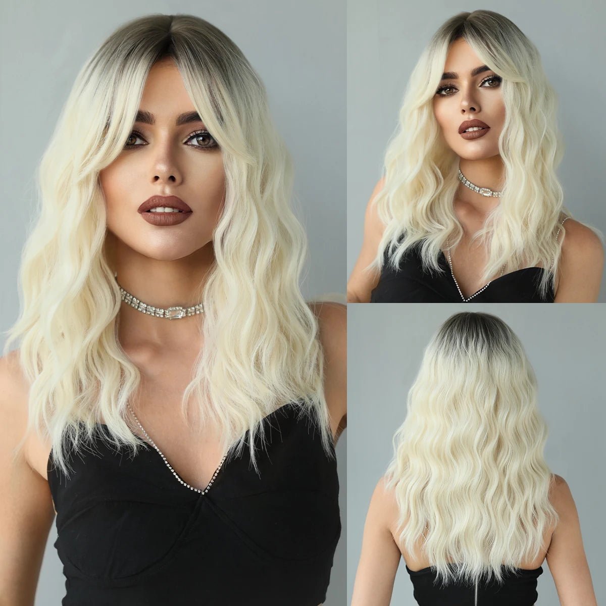 Radiant Curls: Long Wavy Synthetic Wig