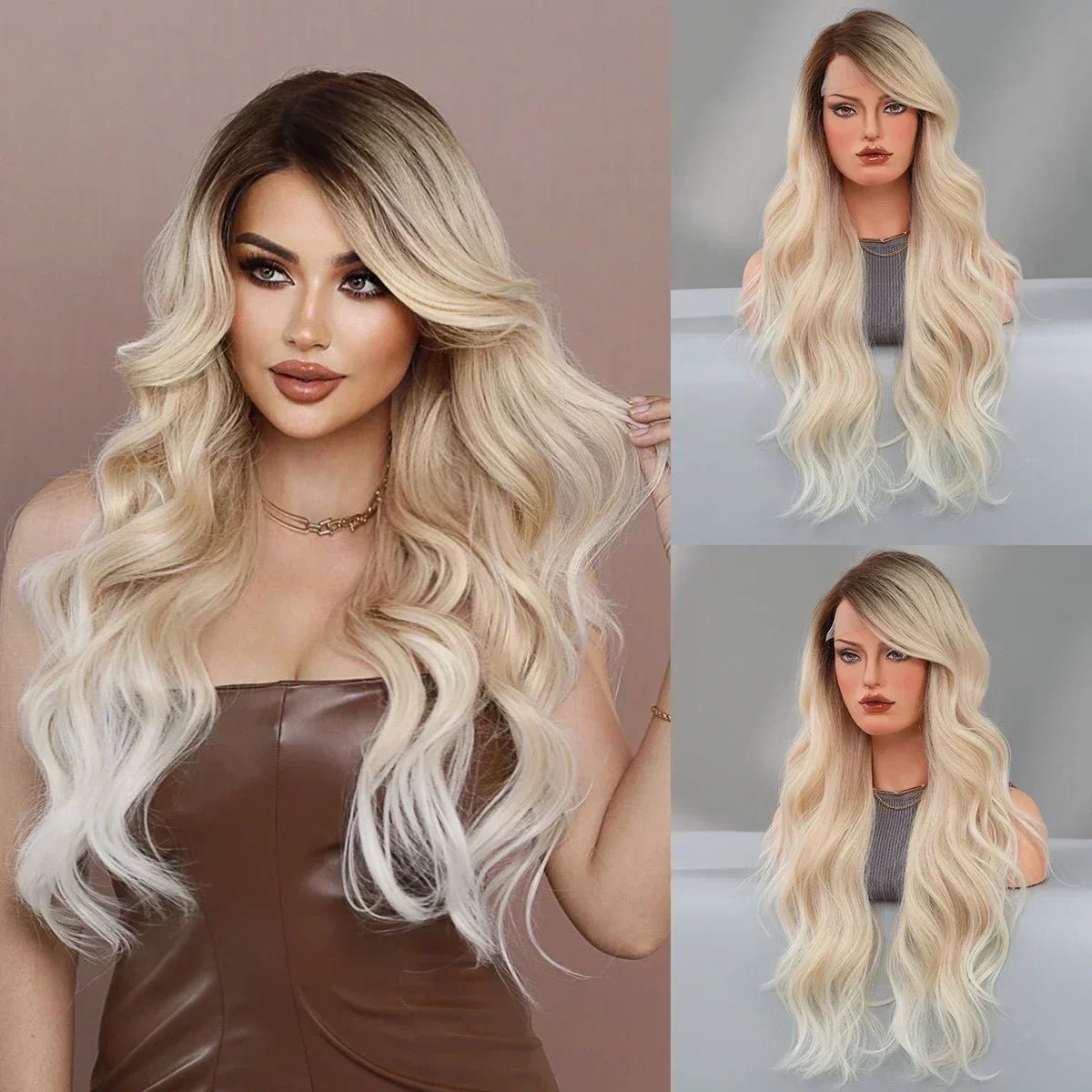 Radiant Ripples: Long Wavy Synthetic Wig