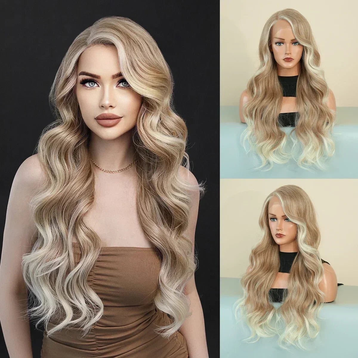 Starlet Swirls: Long Wavy Synthetic Wig