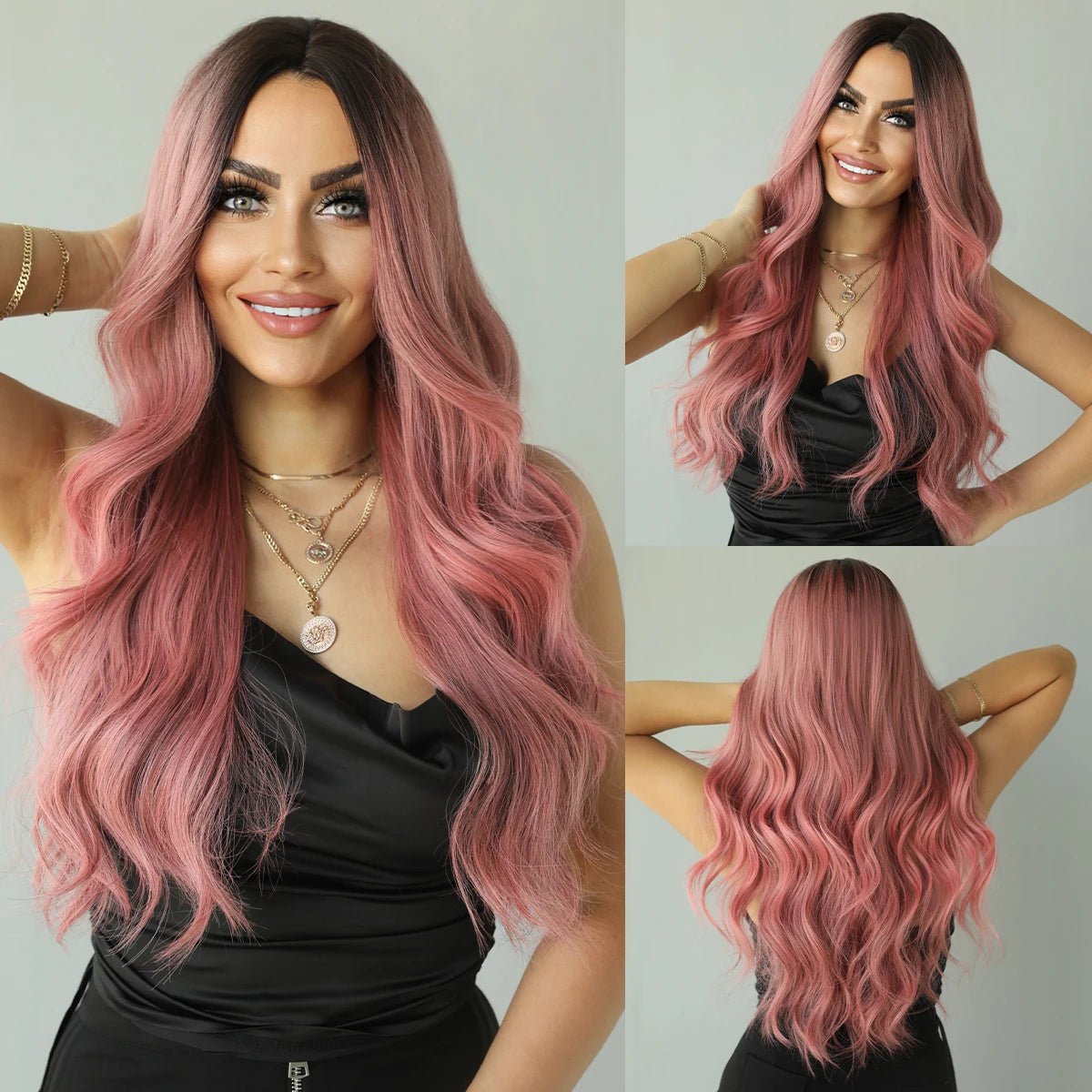 Versatile Ombre Long Wavy Synthetic Wigs