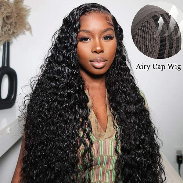 Wear And Go Glueless Wig Pre Cut Lace 4x4/6x4.5 Curly Lace Closure Wigs With Airy Cap Wigs 180% Density