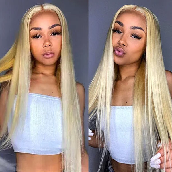 Pre-cut Lace Wig Straight Hair 613 Blonde Wear Go Glueless Wig 4x6 HD Lace Wig Preplucked with Natural Hairline