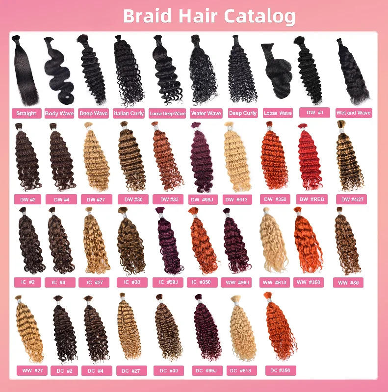 wholesale bulk hair vendor human hair deep wave bulk braiding human hair