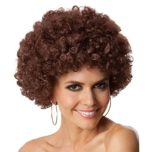 Buy Party Afro Unisex Wig Brown