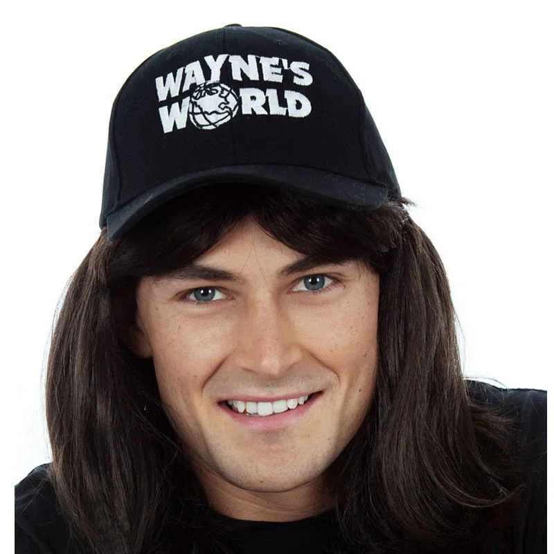 Buy Party On! Wayne Mullet Wig Set Black