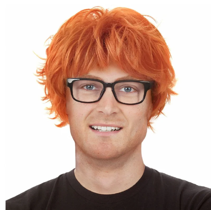 Buy Red Ed Sheeran Wig Set Orange Red