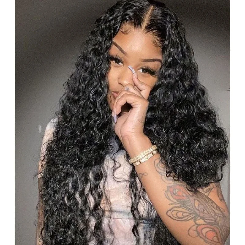 Chloe| 13X6 Preplucked Wet And Wavy Virgin Human Hair Lace Wig | Water Wave