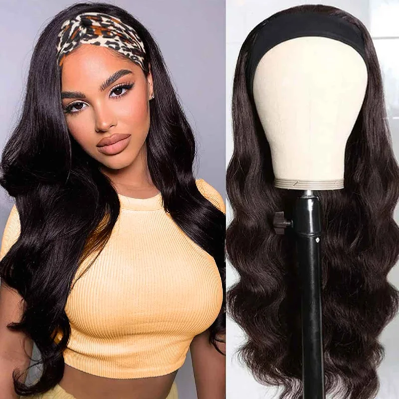 Cranberry Body Wave Human Hair Wig Glueless Wig Brazilian Virgin Hair  Headband Wig 180% Density