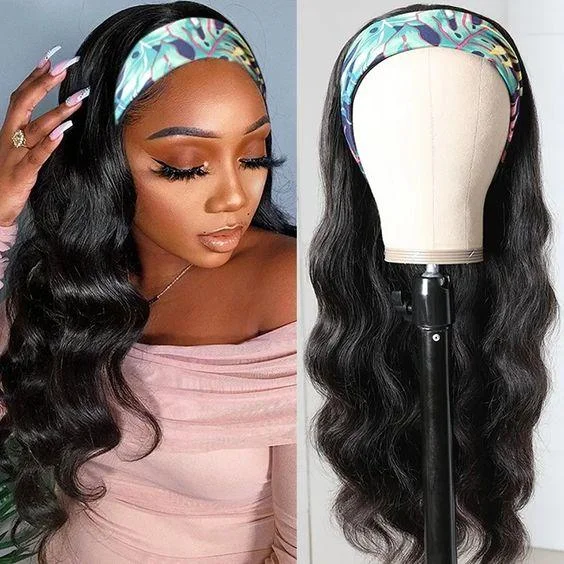 Body Wave Headband Wig Human Hair Wigs Glueless Virgin Hair Headband Wigs