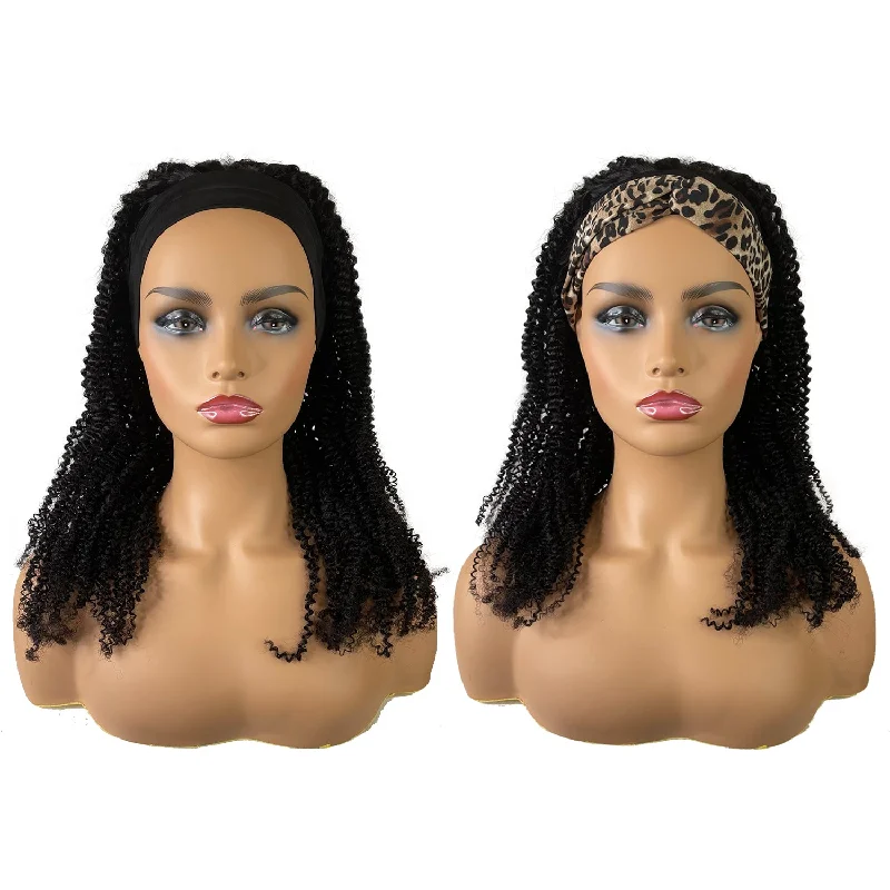 Headband Jerry Curl Wig