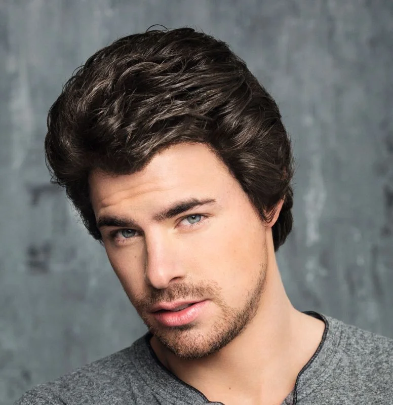 High End George Monofilament Full Lace Front Handknotted Mens Wig by Gisela Mayer Menline