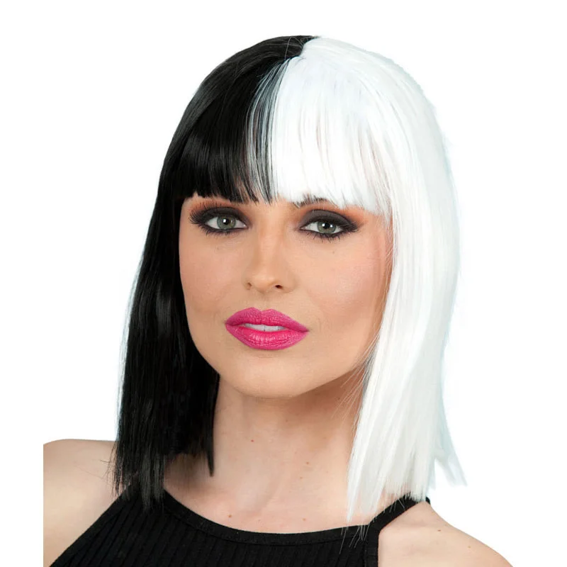 Sia Inspired Wig Black and White