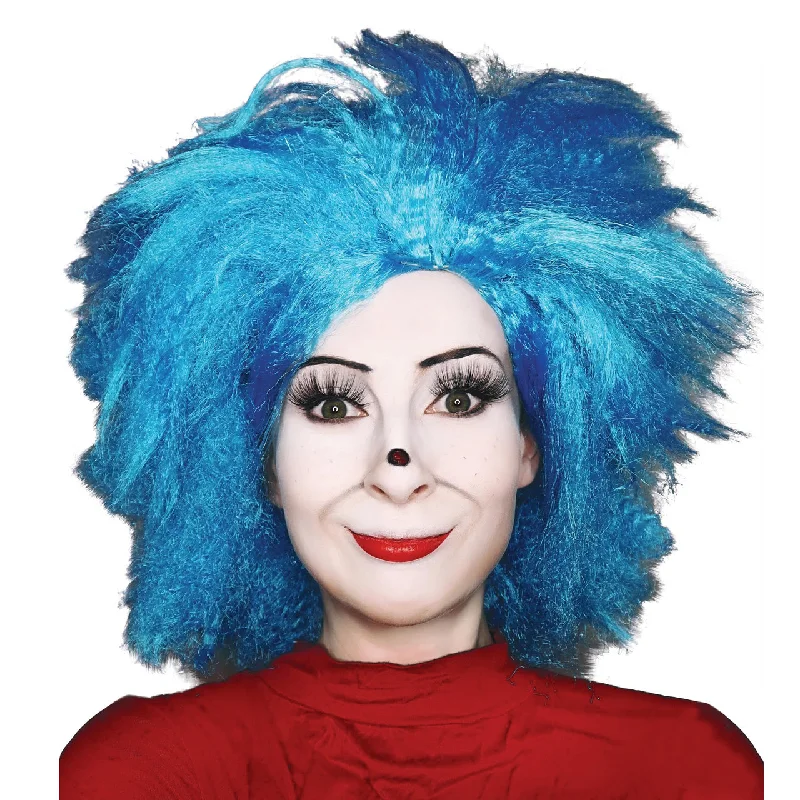 Thing 1 Thing 2 Wig Crazy Blue