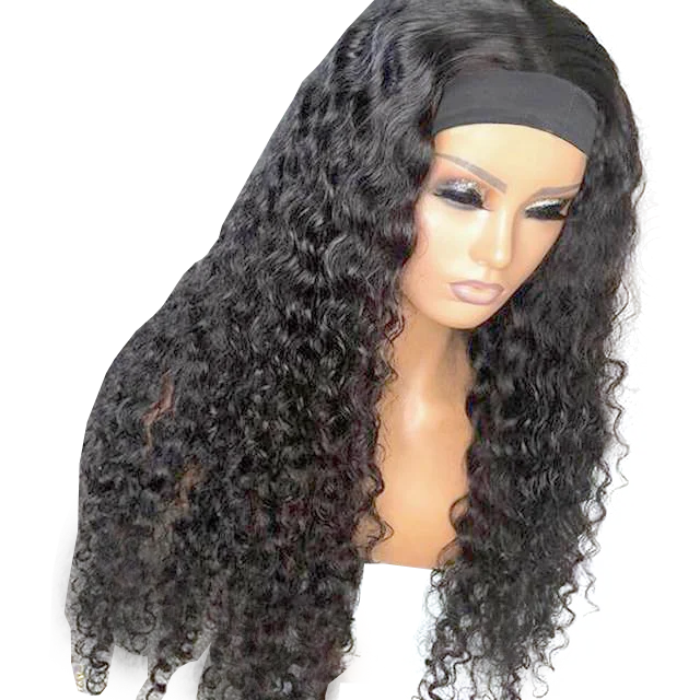 Virgin Brazilian Natural Curly Headband Wig