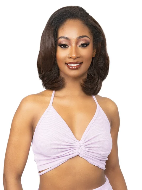 Janet Collection Remy Illusion 100% Human Hair Mix Easy N Swift Half Wig - AGRA  *SALE