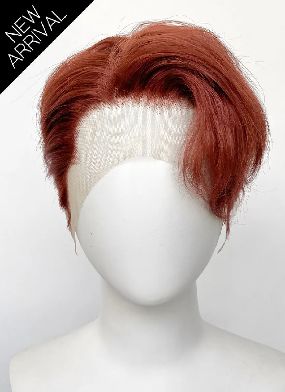 Auburn Straight Lace Front Synthetic Men's Wig LF6087