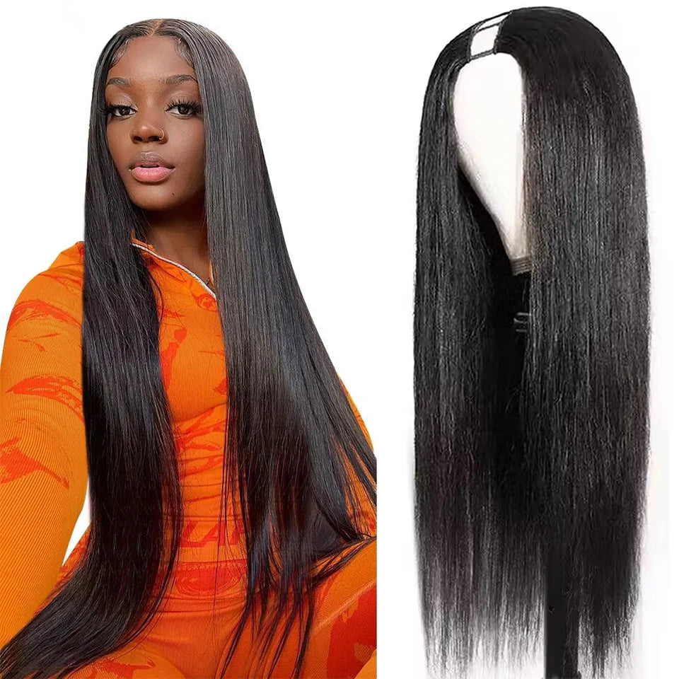 250 Density Straight Hair U Part Wig