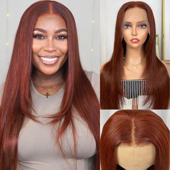 Flash Sale Glueless Layered Haircut Lace Closure Straight Wigs Silky Human Hair Wigs Throw On & Go Workout Wigs