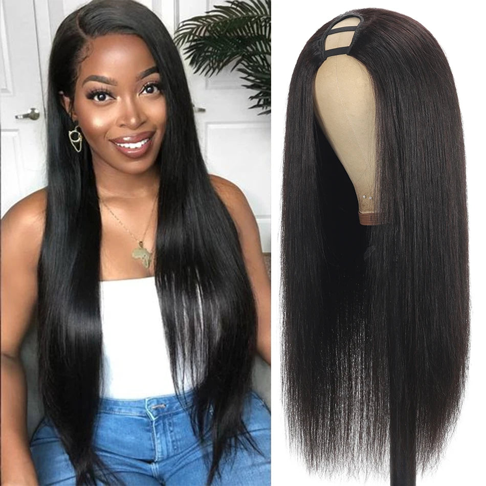 Peruvian Virgin Human Hair U Part Wig